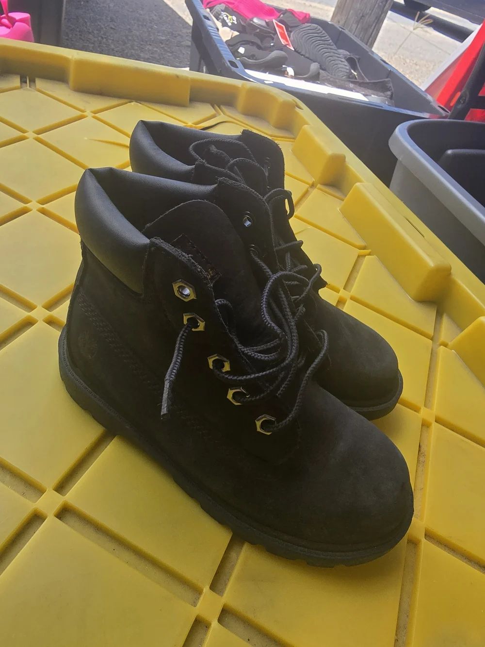 Timberland Kids Black Lace-Up Ankle Boots